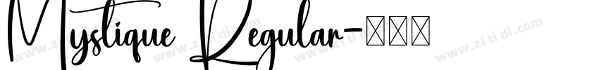 Mystique Regular字体转换